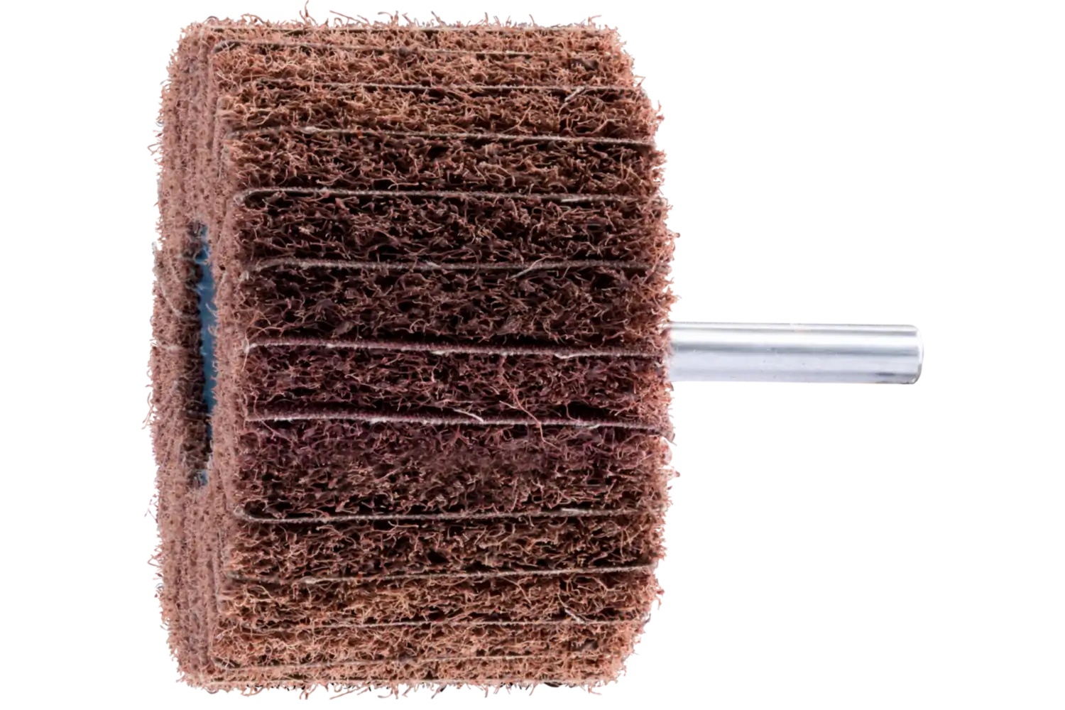 Picture of Pferd Polinox® Mounted Flap Wheel, 3" X 2, 80 Grit, Interleaved, 1/4" Shank, Aluminum Oxide